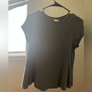 Gray peplum top